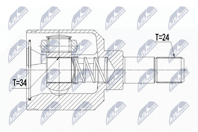 NTY NPW-CT-056 Joint Kit, Drive Shaft for Citroen, Peugeot