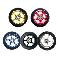 Par de ruedas de scooter de 100 mm con rodamientos llanta de aleación de aluminio para scooters de acrobacias