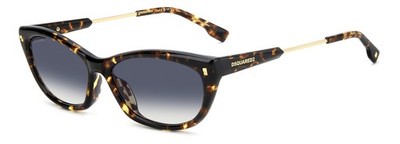 Dsquared2 Sonnenbrille D2 0209/G/S 086/08 Havanna Blau Damen 