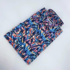 Eton Dress Shirt Mens M 15 1/2 - 39 Multi Palm Leaf Slim Fit Business Button Up
