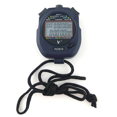 Digitaler Sport-Stoppuhr-Timer 2 Zeilen 10 Speicher Countdown Alarm PC281