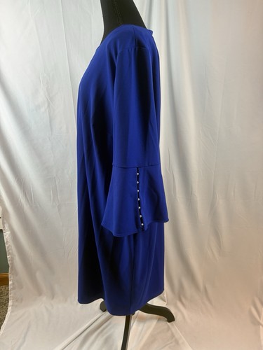 Calvin Klein Etuikleid Damen Größe 18 W Krepp Glockenärmel Reißverschluss hinten - Bild 4 von 11