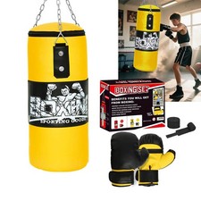 Kids Adult Heavy Duty Punching Bag Hanging Kick Boxing MMA Fitness Training