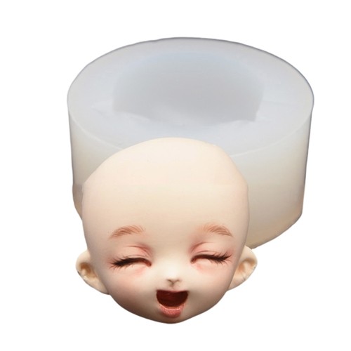 25 Pack Q Version Doll Face Silicone Molds For Polymer Clay - Miniature BJD Doll DIY Craft Molds (Pink) - View #10