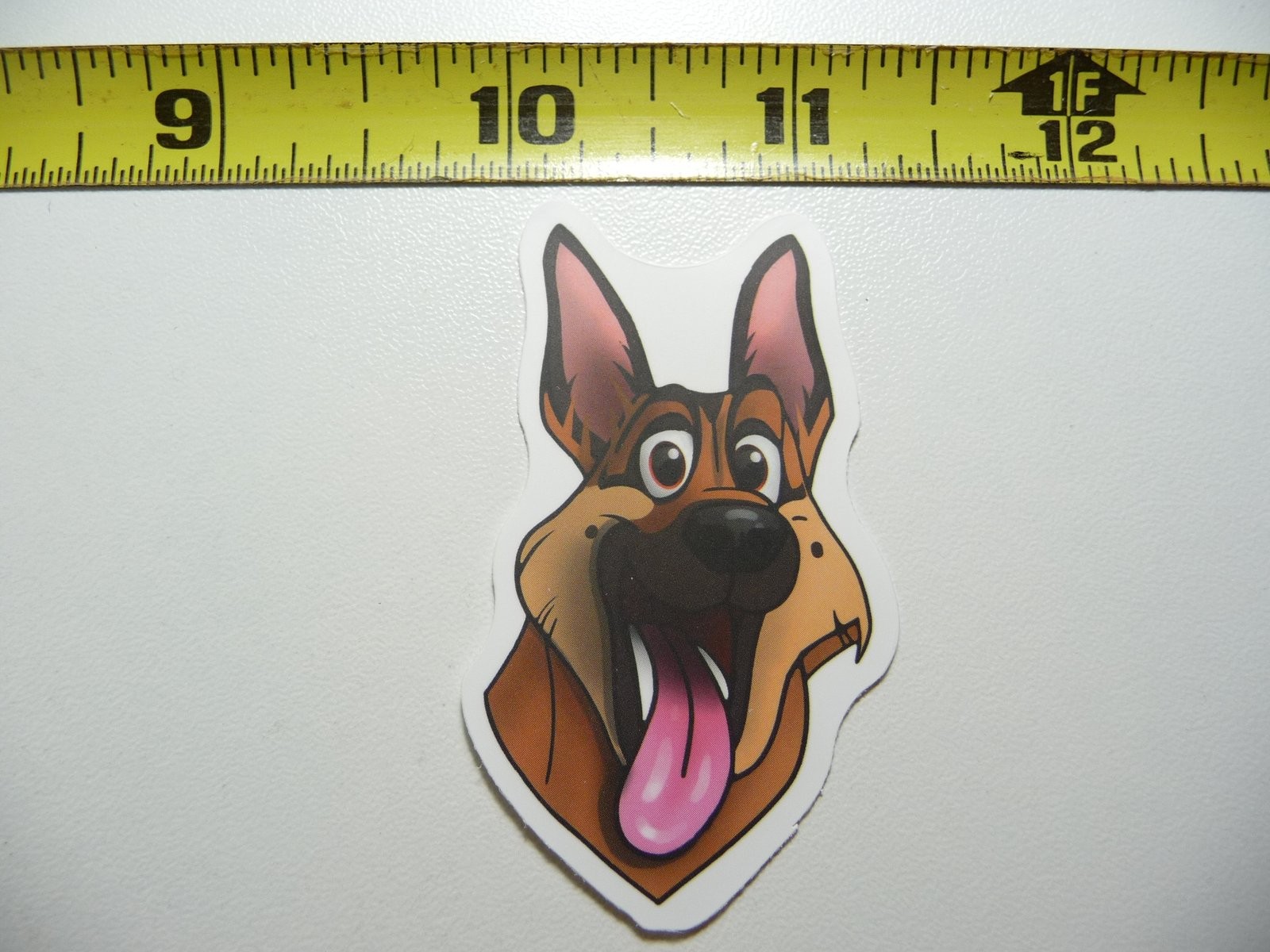 Playful German Shepherd Decal Sticker with Goofy Tongue Out Design