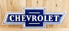Chevrolet Chevy Bowtie Emblem 24 Embossed Metal Sign Retro Wall Decor