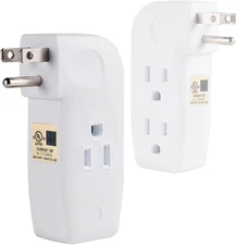 3 Outlet Wall Adapter, UL Listed 1875W/15Amps 3-Prong Grounded Vertical Outlet t
