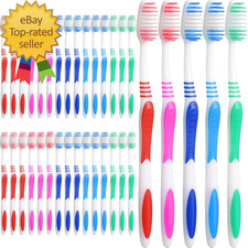 250 Packs Individually Wrapped Toothbrushes Disposable Bulk Toothbrushes