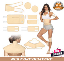 9Pcs Castor Oil Pack Wrap Kit, Reusable Organic Cotton Castor Oil Pack for Neck