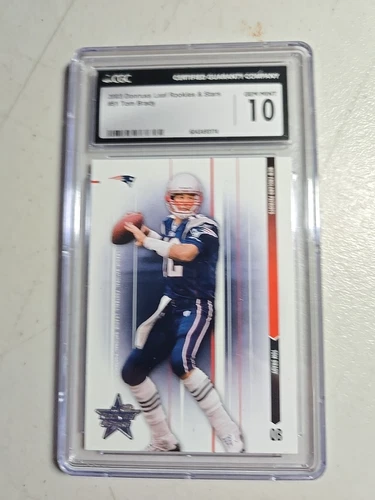 2003 leaf rookies&stars Tom Brady  cgc 10 