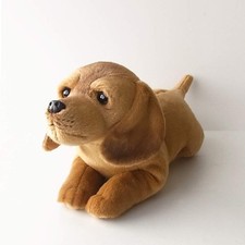 NINI QUINO Dachshund Smooth Red Lying Down Plush Toy, Size 15.7in, Weight 290g