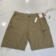 Wrangler Mens Shorts 38 / 10 in Beige Performance Cargo Zipper Relaxed Fit New