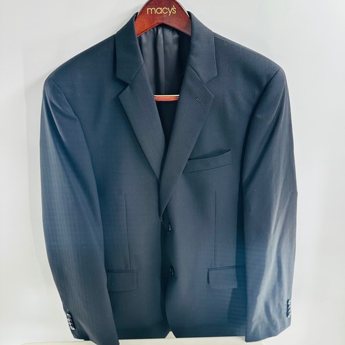$495 Alfani Men's Blue Solid Stretch Slim-Fit Jacket Pants 3-Piece Suit Size 42S