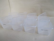 Small Light Weight Plastic Storage Tubs with tops (130ml capacity)(Set of ten))