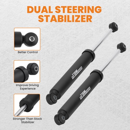 Dual Steering Stabilizer w/ Mounting brackets for Dodge Ram 2500 3500 4WD 03-12 - Picture 2 of 15
