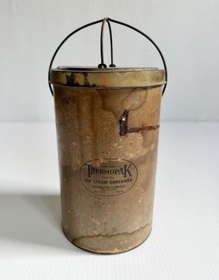 Antique Vintage Thermopak Ice Cream Storage Container Cardboard, Decor