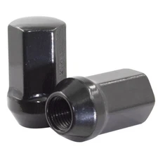 23 Black 1/2-20 Acorn Lug Nuts 1.77" Tall for Jeep JL Factory Wheels on JK