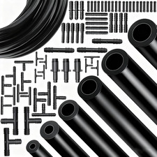 Vacuum Line Kit, 6Pcs 5Ft Vacuum Hose Automotive with 65Pcs Vacuum Line Connecto
