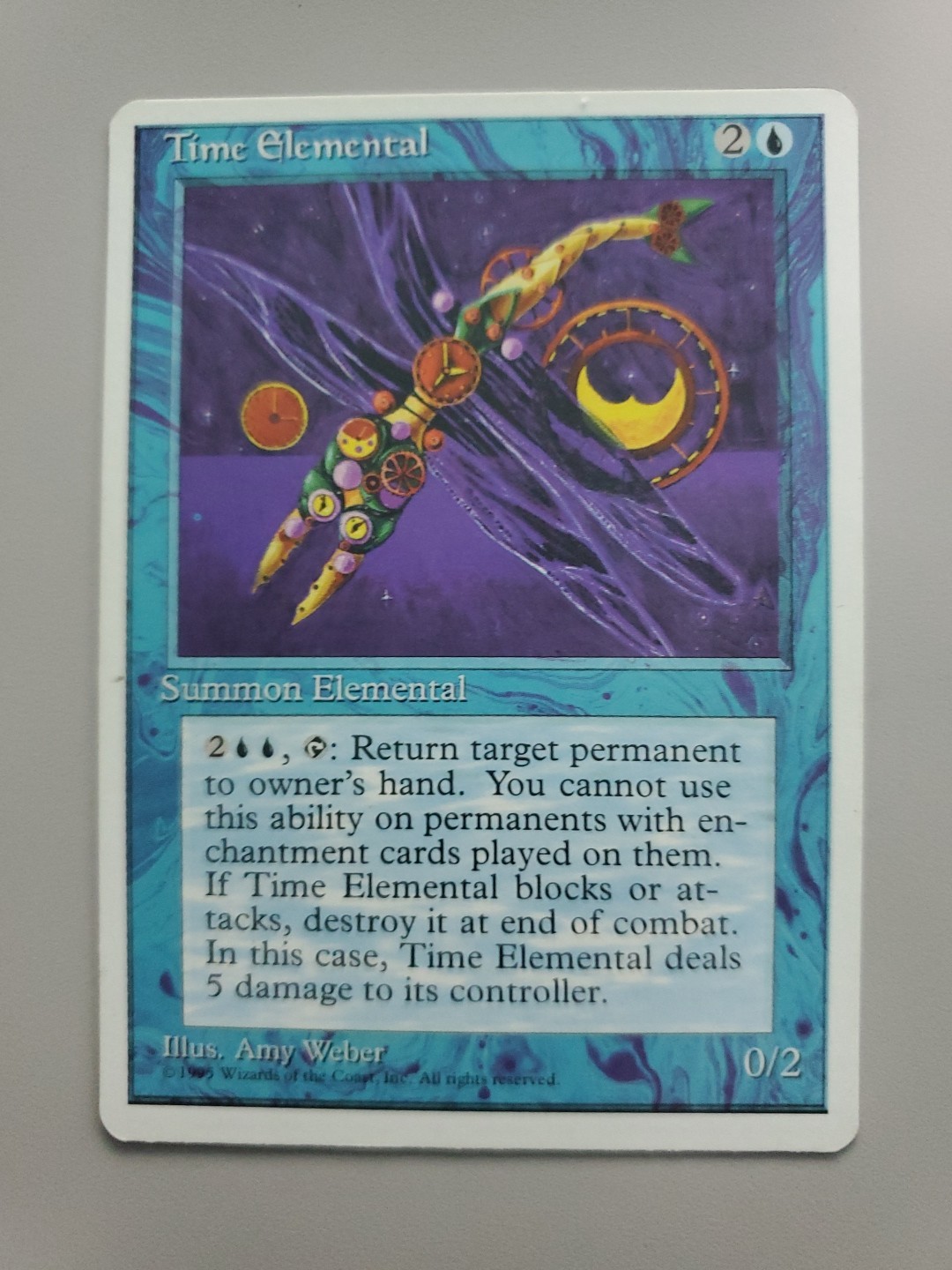 MTG Time Elemental 4th Edition Regular Rare LP