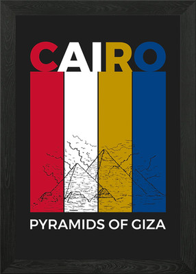 Kairo Pyramiden von Gizeh Gerahmtes Wandbild Poster Leinwanddruck Bild