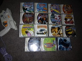 SEGA Dreamcast North American lot of 18 CIB games, and working Interact Starfire