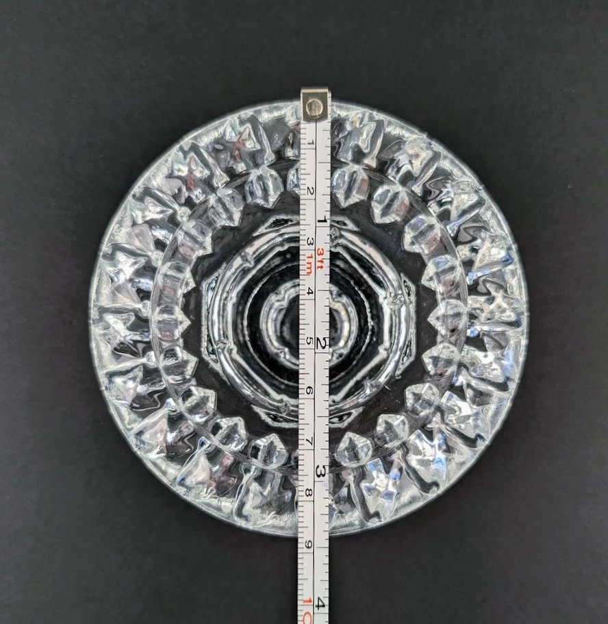 Set of 6 Vintage Crystal Clear Glass Candle Holders for Taper/Votive/Tealight - Image 3 of 4