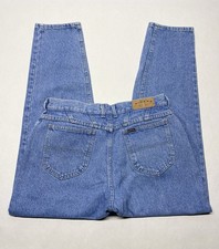 Riders Lee Light Wash High Rise Tapered Mom Jeans Size 16 30  Waist 80s 90s FLAW