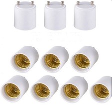10 pcs LED Lamp Adapter GU24 To E26/E27 bulb Holder Socket Converter Pin Base...
