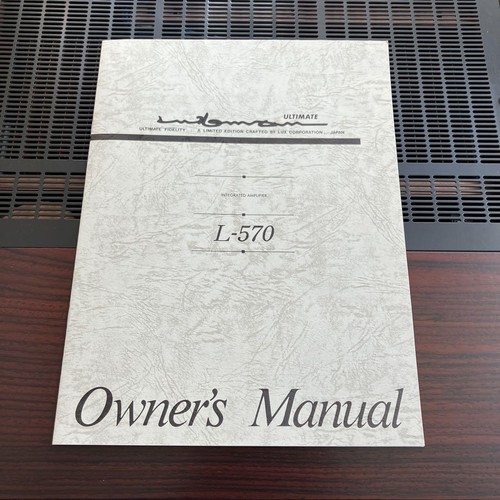 Luxman L-570 Pure Class A Integrated Amplifier Vintage Stereo Amp Original - Picture 13 of 15