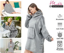 Hug Snug Oversized Hoodie Blanket Sherpa Fleece-Cozy Sleepwear Lounge Gift Ideas