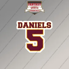 2025 Washington Custom Burgundy Football Name&Number Magnet (Choose Your Player)