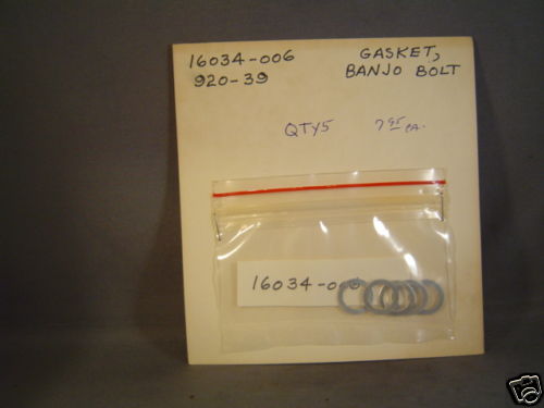 NOS Kawasaki Banjo Bolt Gasket P/N 16034-006 - Picture 1 of 1