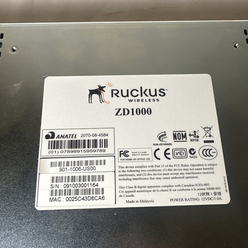 Ruckus ZoneDirector 1000 Enterprise-Wireless LAN Controller W/Rack Ears - Picture 3 of 4
