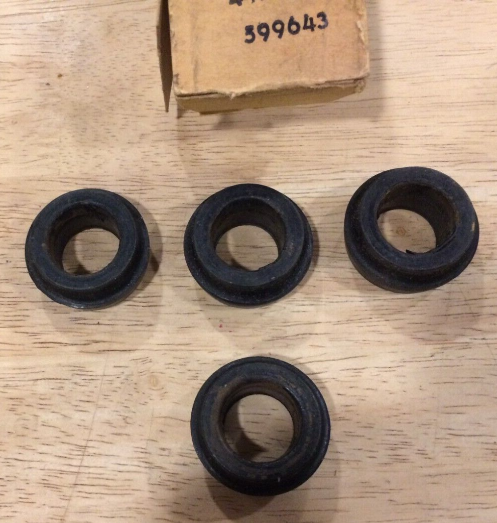 Four NOS GM 599643 PITMAN ARM BUSHINGS, 193948 Chevy Cars Exc. Models