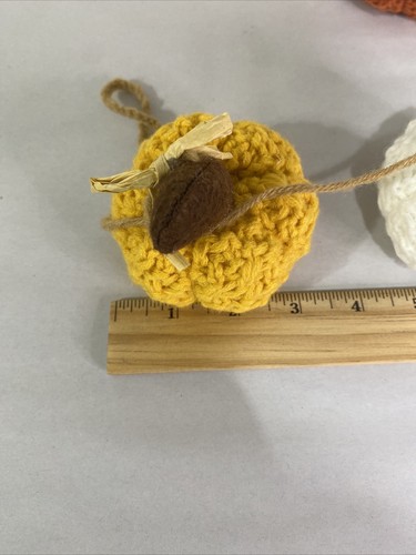 Guirnalda de otoño de pancarta de calabaza tejida a mano de 6 pies granja decoración del hogar otoño - Imagen 8 de 10