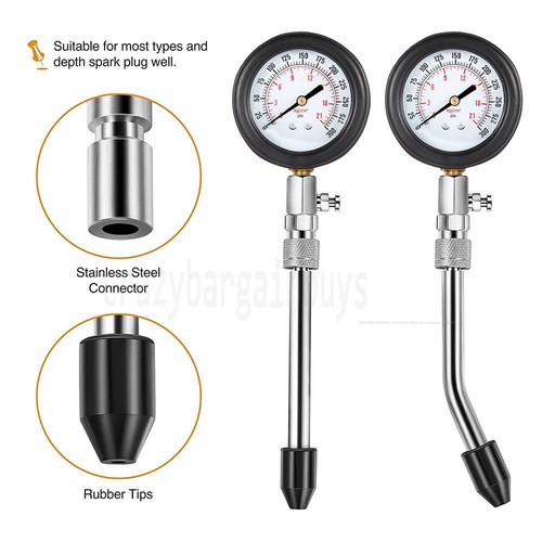 Petrol Engine Compression Test Testre Kit Set For Automotive Car pressure Meter - Picture 5 of 12