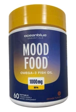 Oceanblue Essentials Mood Food - Omega-3 Fish Oil - 1000 mg - 60 ct - Exp 09/26