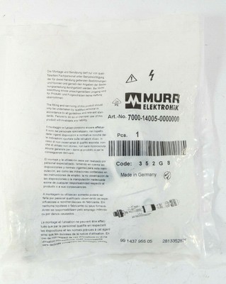 9x MURR ELEKTRONIK 7000-12601-0000000 M12 4P 0.5mm² Steckverbinder OVP