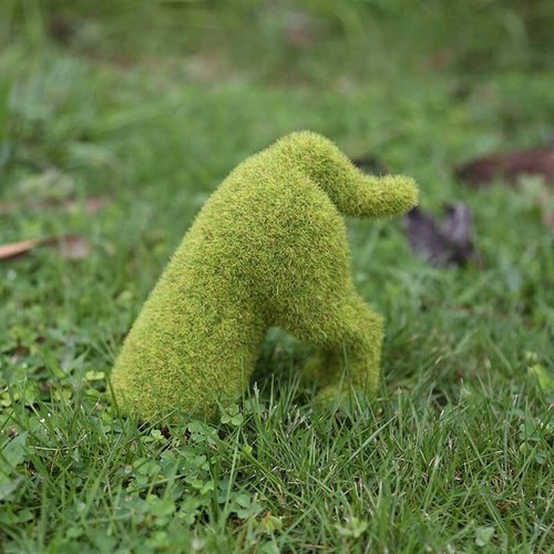 Dog Statue Decorative Cat Topiary Flocking Sculptures Outdoor Garden Yard Decor - Picture 15 of 16