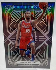 2020-21 Panini Obsidian #15 Shake Milton Silver Etch