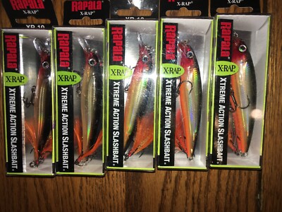 RAPALA X-RAP 10's---5 GOLD Colored Fishing Lure