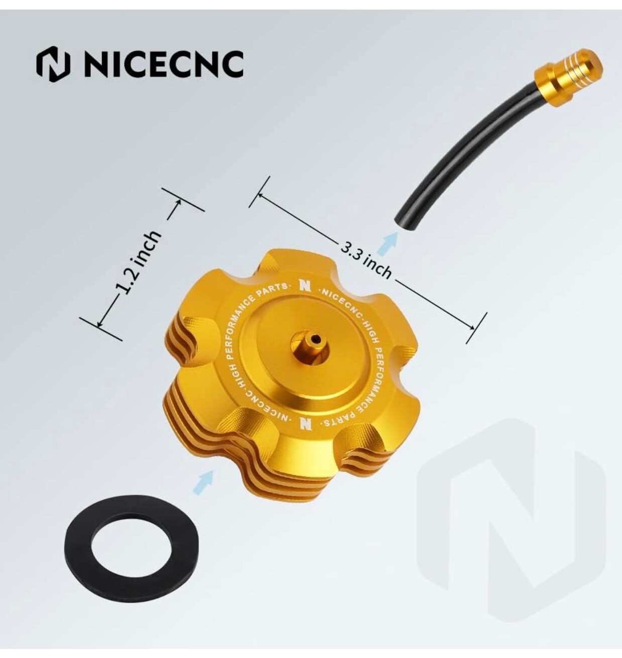 CNC Aluminum Gas Tank Fuel Cap Petrol Yamaha ATV Raptor 700 50 Badger