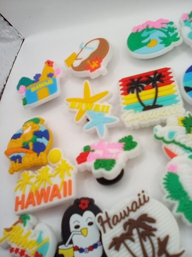 30PCS Hawaii Shoe Charms for Croc Bubble Slides Clogs Sandals, Summer Beach - Picture 2 of 12