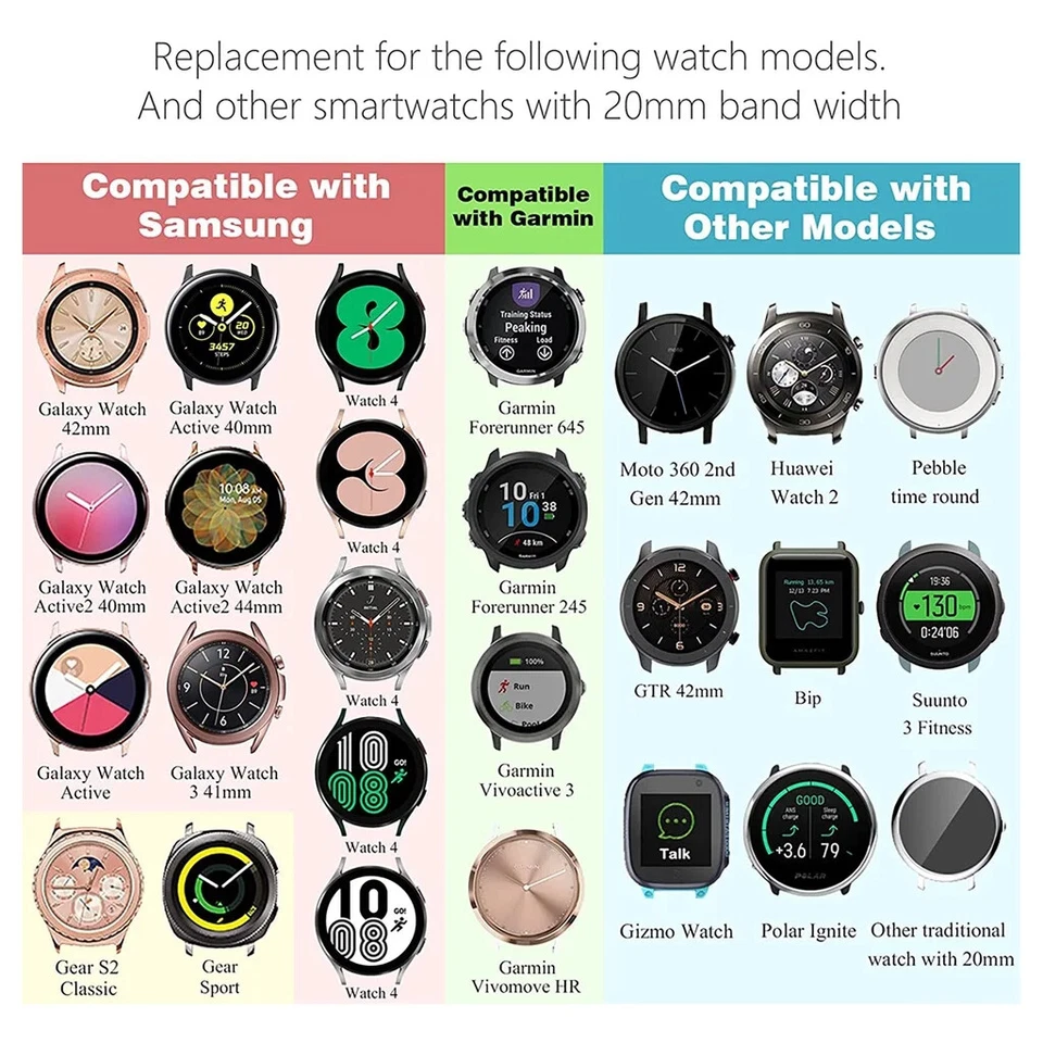 For Samsung Galaxy Watch Band Rugged Nylon Sports Strap with Woven Loop Design - Image 3 of 4