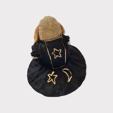 2 Dog Halloween Costumes Black Witch Costume and Black and White Skeleton Collar