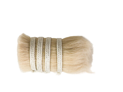 Natural White Single Drawn Bovine Cow Tail Hair: 5'' to 7'' (1433-WHTS5) Y1K