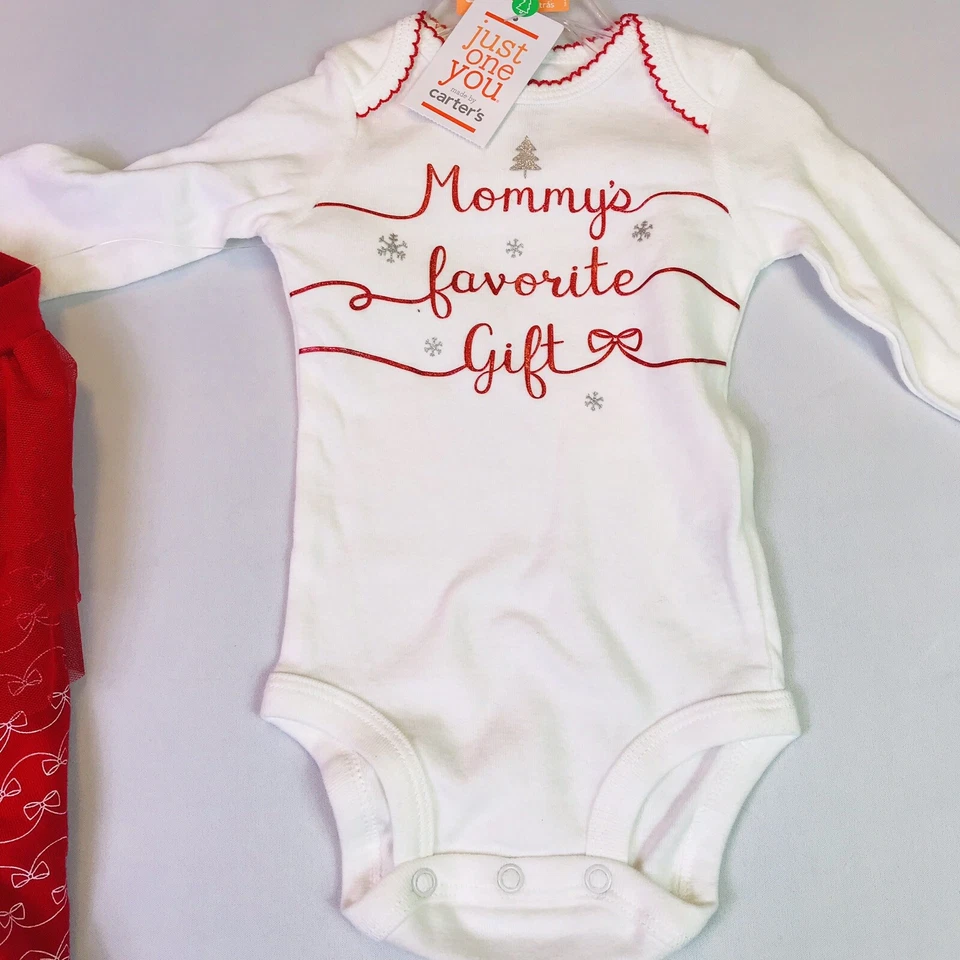 Carter's Baby Girls Mommys Favorite Gift Bodysuit Tutu Leggings Set NB 3M 9M 12M - Image 4 of 4
