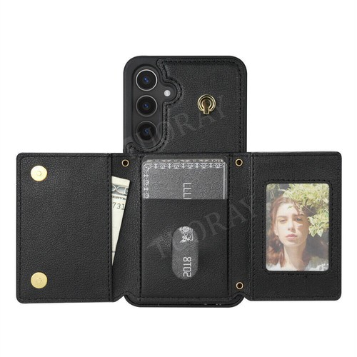 Handy Hülle für Samsung Galaxy S22 S23 S24 S25 A16 A55 Leder Tasche Schutz Case - Imagen 27 de 84