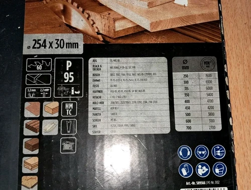Bosch HM Sägeblatt Optiline Wood 254x2,8x30mm Z=60 WZ