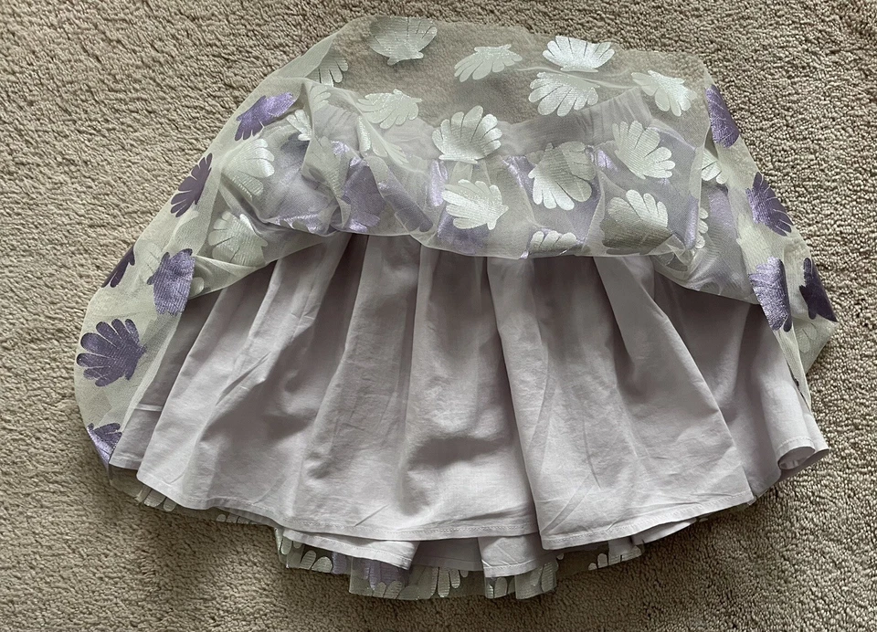 Stella McCartney 儿童女孩 Tulu 贝壳印花可调腰裙,尺寸 10 岁 — 第 2/4 张图片